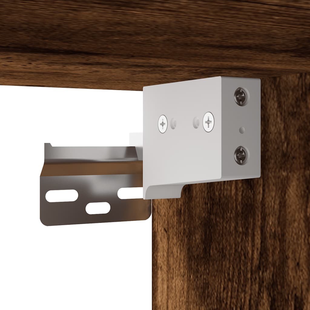 Έπιπλο Τηλεόρασης Επιτοίχιο Καπνιστή Δρυς 40x34,5x80 εκ. 9