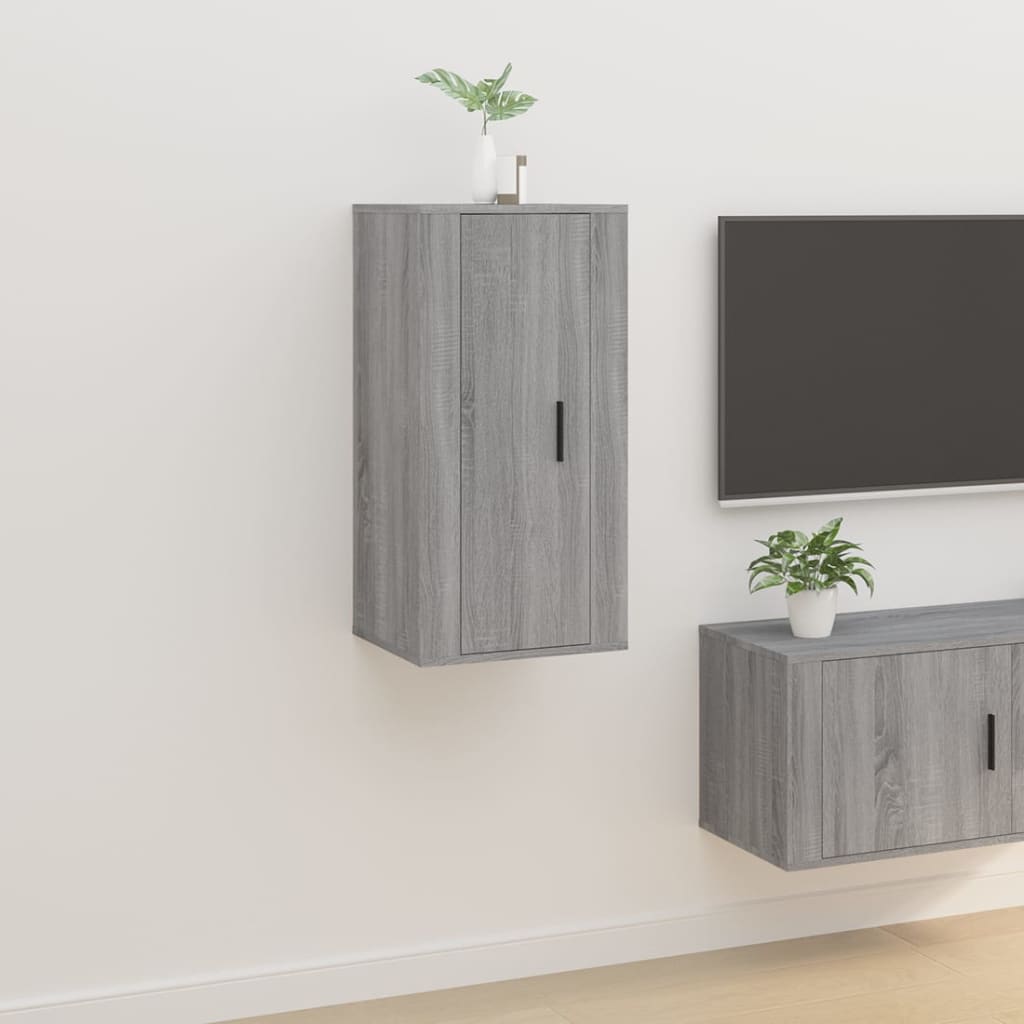 Έπιπλα Τηλεόρασης Επιτοίχια Sonoma Δρυς 40x34,5x80 εκ 1