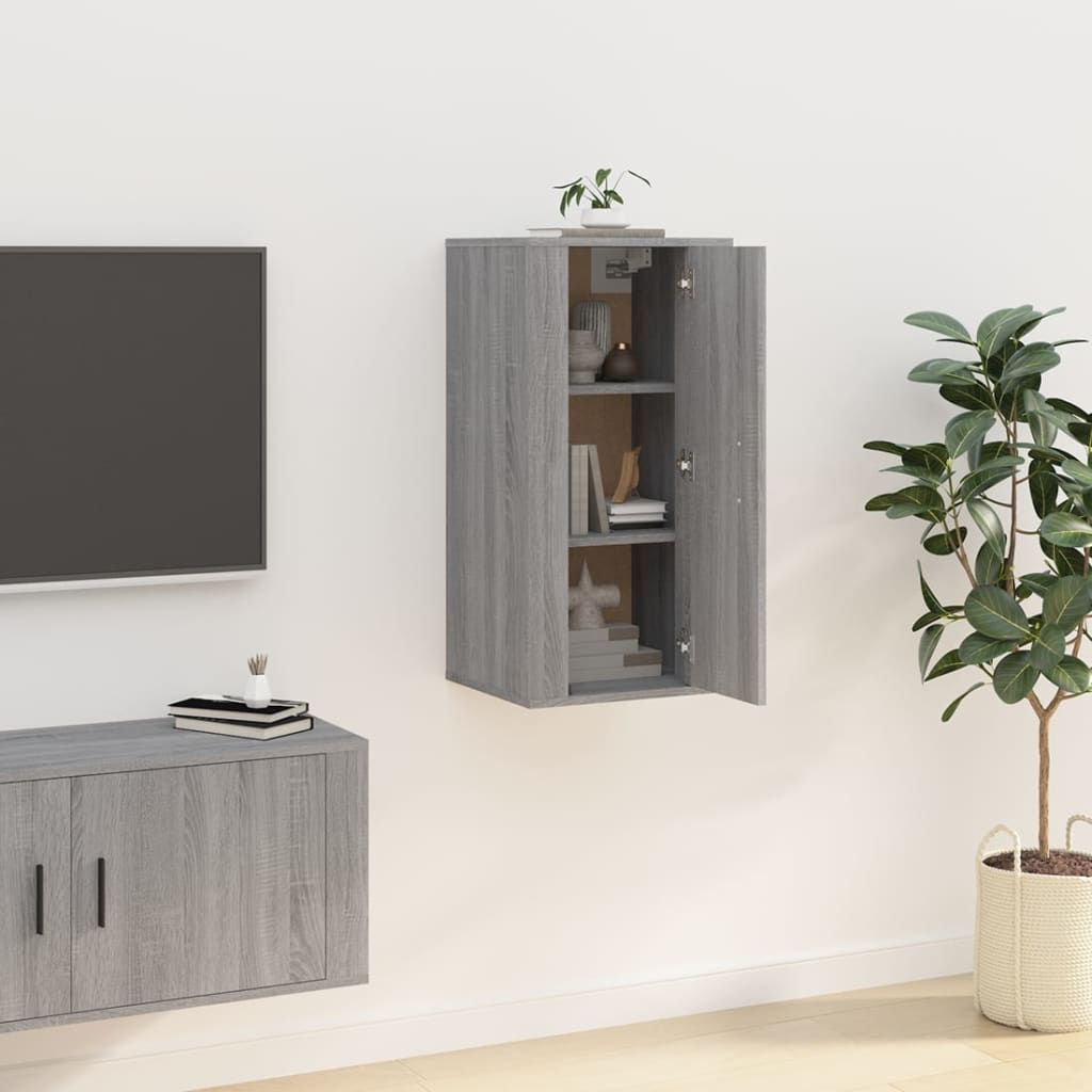 Έπιπλα Τηλεόρασης Επιτοίχια Sonoma Δρυς 40x34,5x80 εκ 4