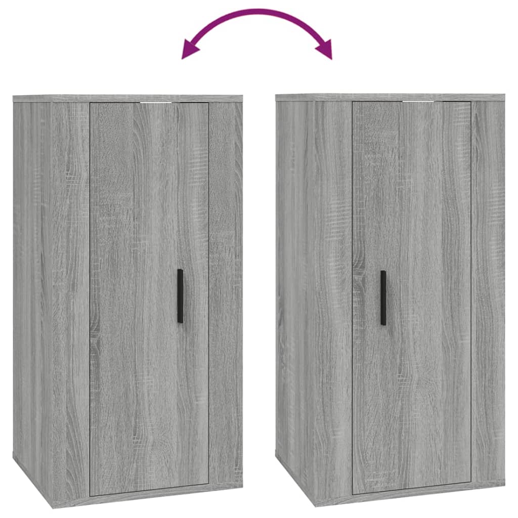Έπιπλα Τηλεόρασης Επιτοίχια Sonoma Δρυς 40x34,5x80 εκ 8