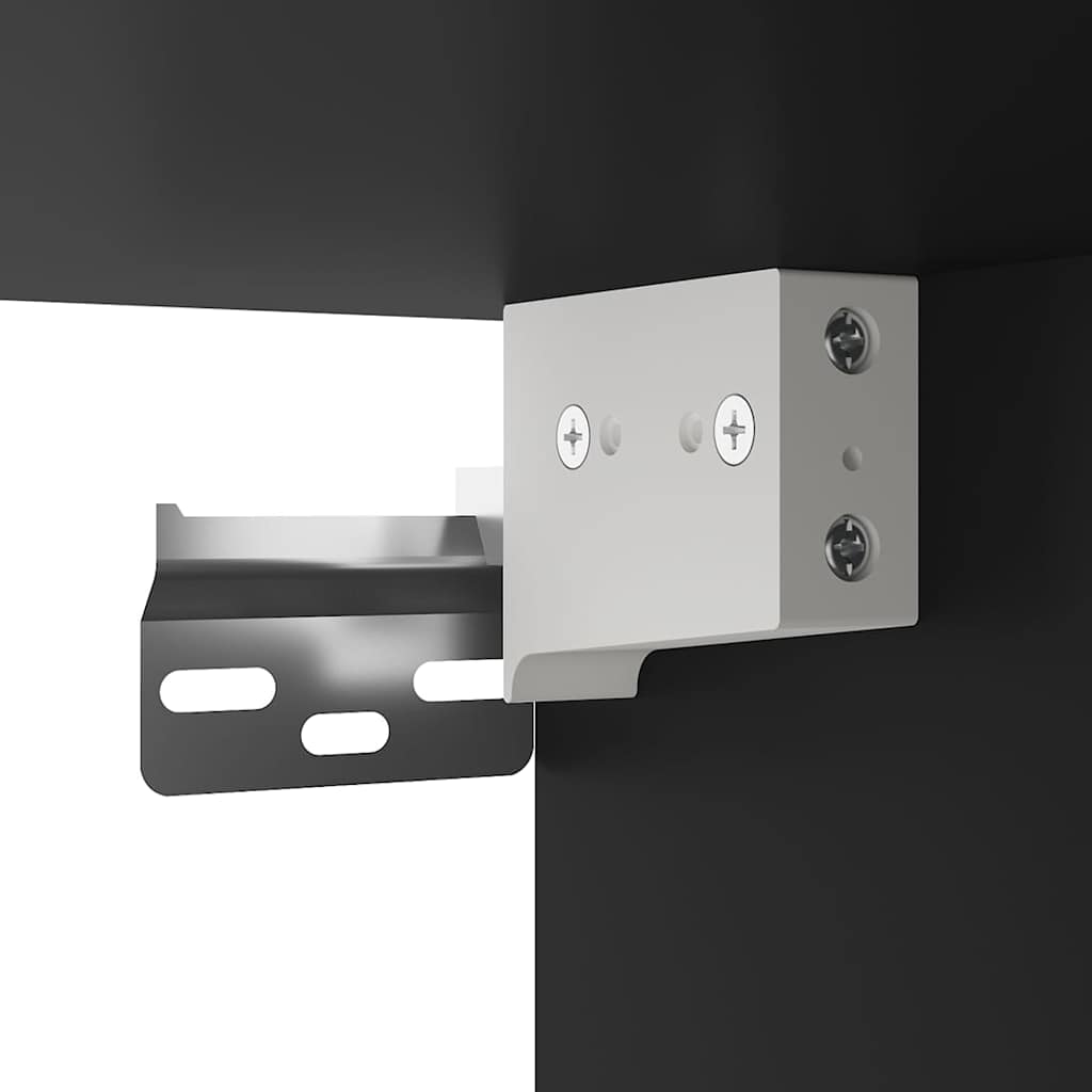 Έπιπλο Τηλεόρασης Επιτοίχιο Μαύρο 40x34,5x100 εκ. 9