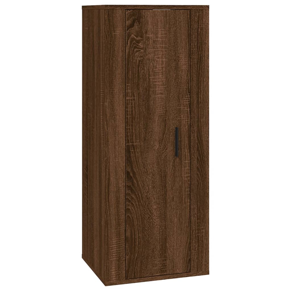 Έπιπλο Τηλεόρασης Επιτοίχιο Καφέ Δρυς 40x34,5x100 εκ. 2