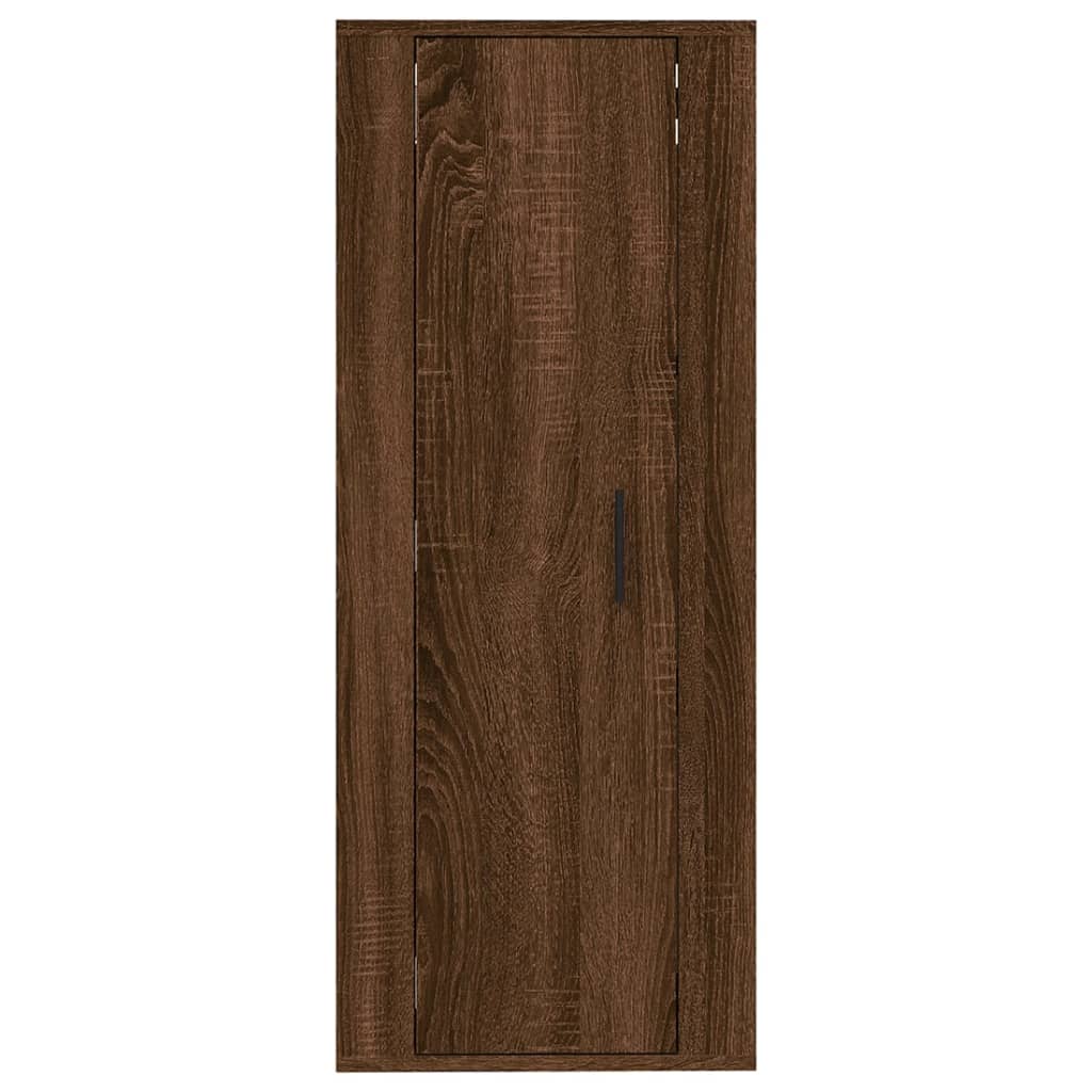 Έπιπλο Τηλεόρασης Επιτοίχιο Καφέ Δρυς 40x34,5x100 εκ. 5