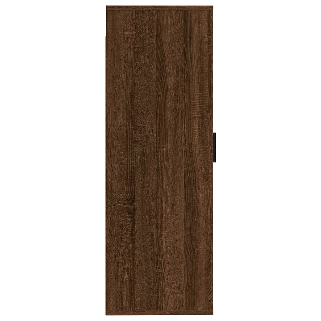 Έπιπλο Τηλεόρασης Επιτοίχιο Καφέ Δρυς 40x34,5x100 εκ. 6