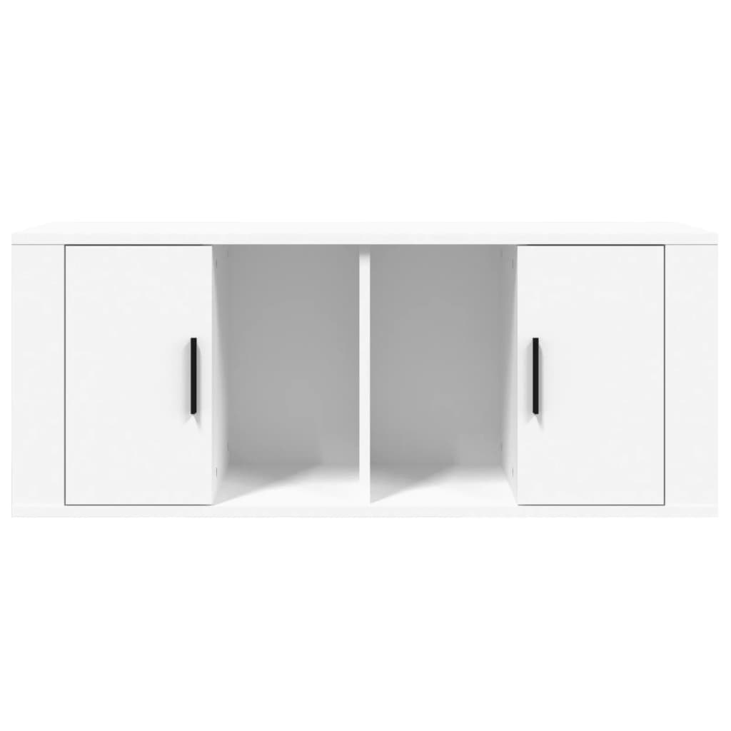 Έπιπλο Τηλεόρασης Λευκό 100 x 35 x 40 εκ. Επεξ. Ξύλο 5