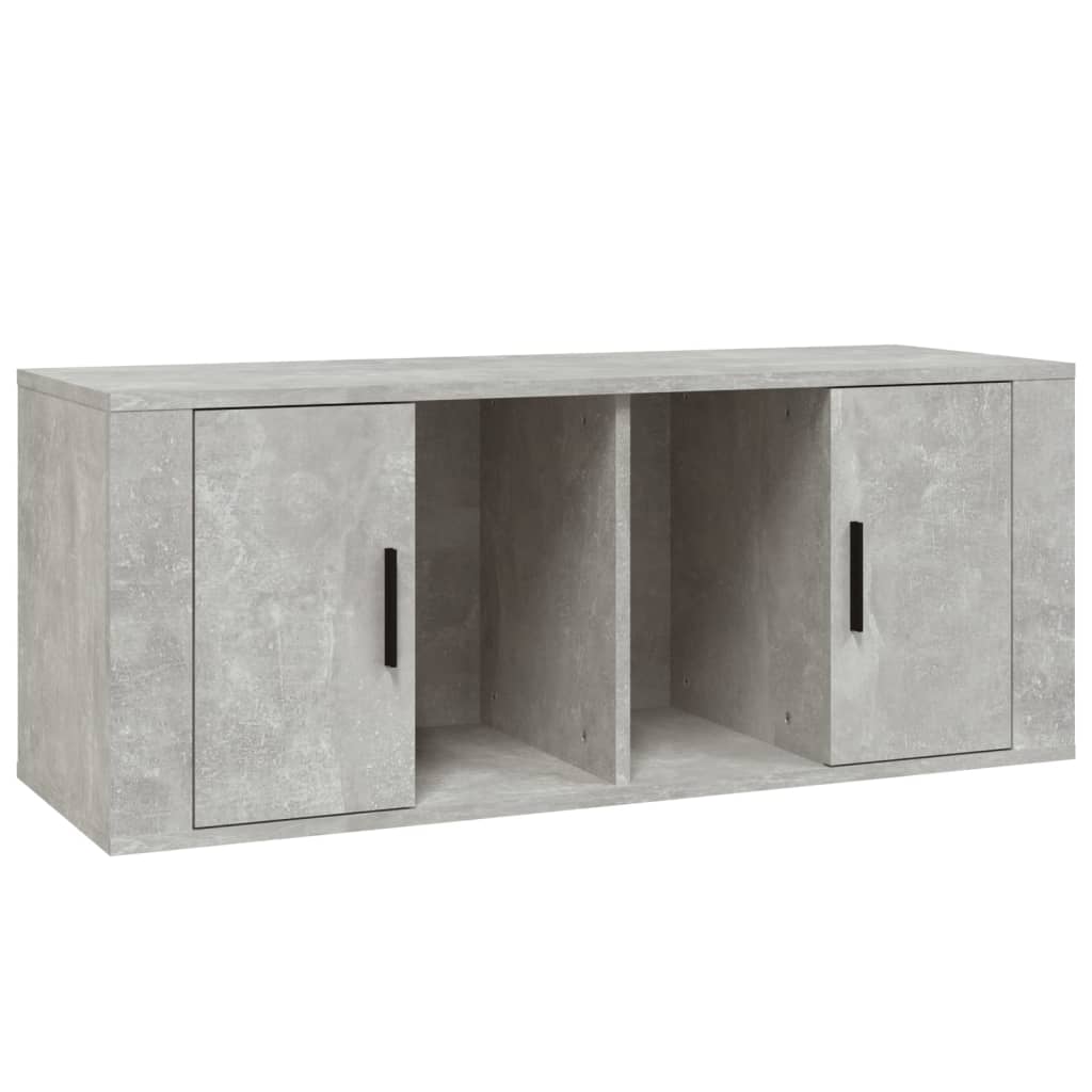 Έπιπλο Τηλεόρασης Γκρι Σκυρ. 100x35x40 εκ. Επεξ. Ξύλο 2