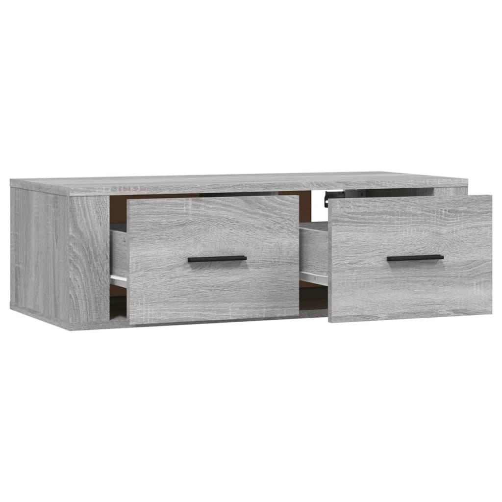 Έπιπλο Τηλεόρασης Κρεμαστό Γκρι Sonoma 80x36x25 εκ. Επεξ. Ξύλο 6
