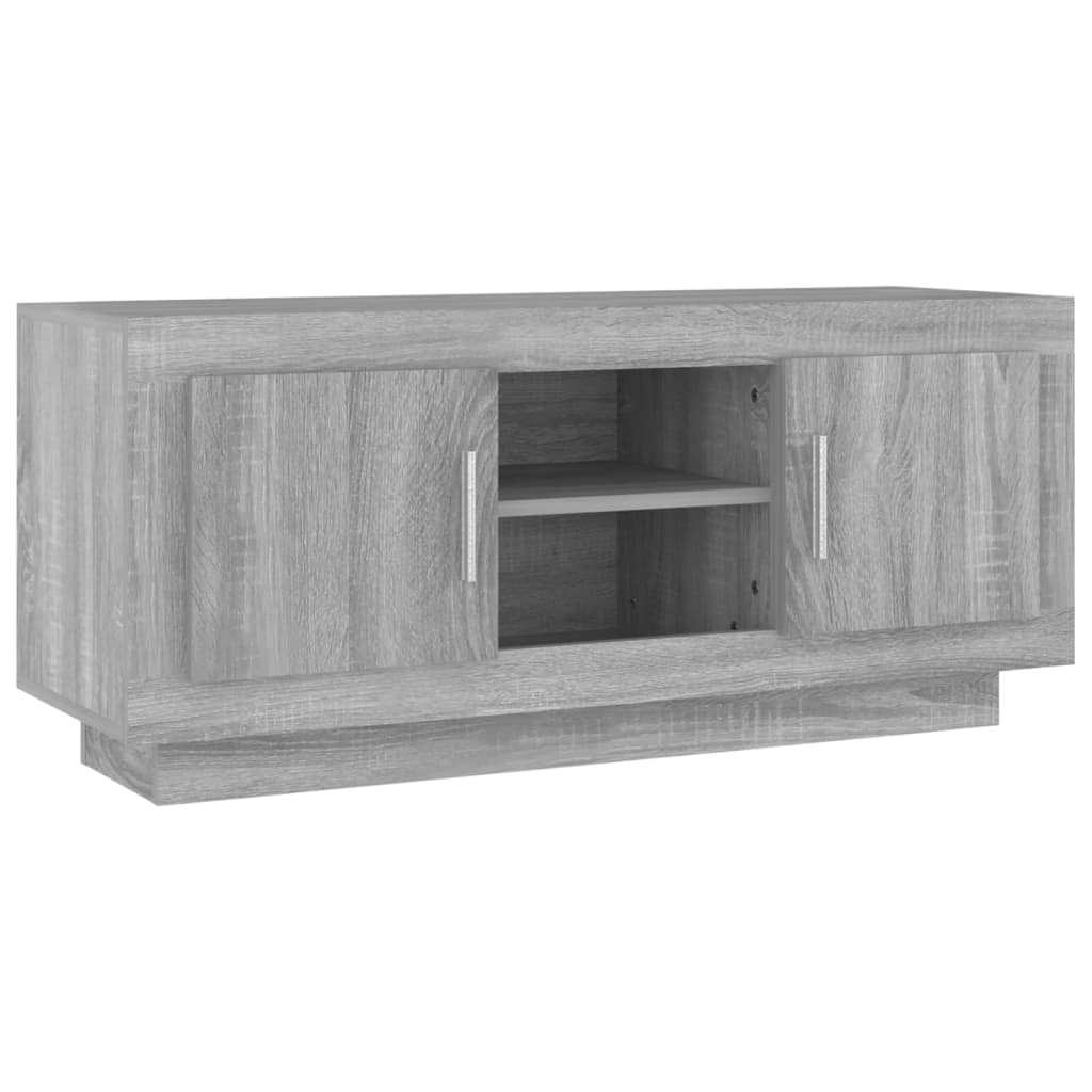 Έπιπλο Τηλεόρασης Γκρι Sonoma 102x35x45 εκ. από Επεξεργ. Ξύλο 2