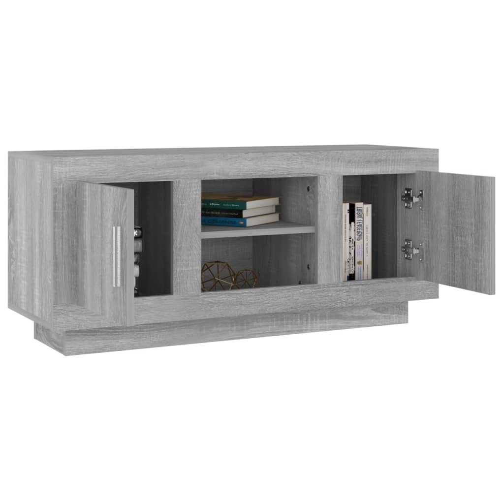 Έπιπλο Τηλεόρασης Γκρι Sonoma 102x35x45 εκ. από Επεξεργ. Ξύλο 4
