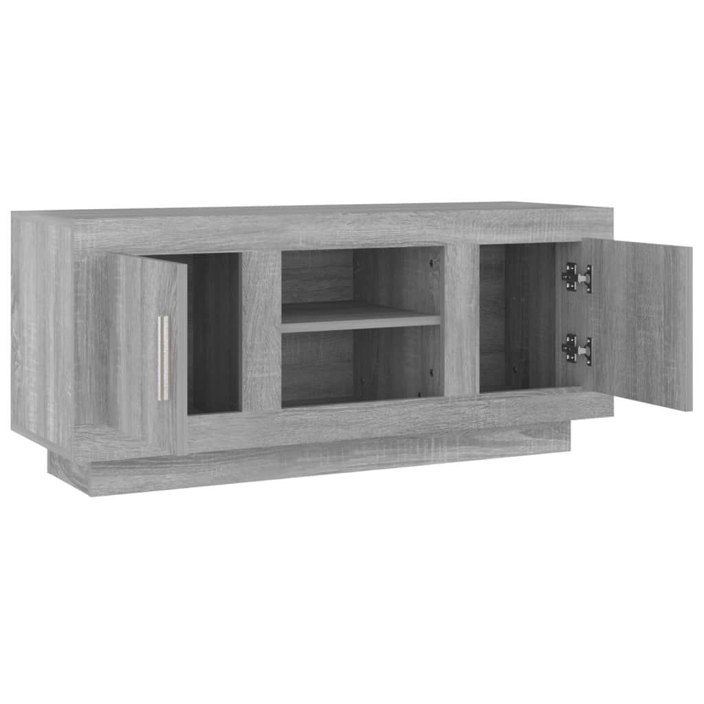 Έπιπλο Τηλεόρασης Γκρι Sonoma 102x35x45 εκ. από Επεξεργ. Ξύλο 7