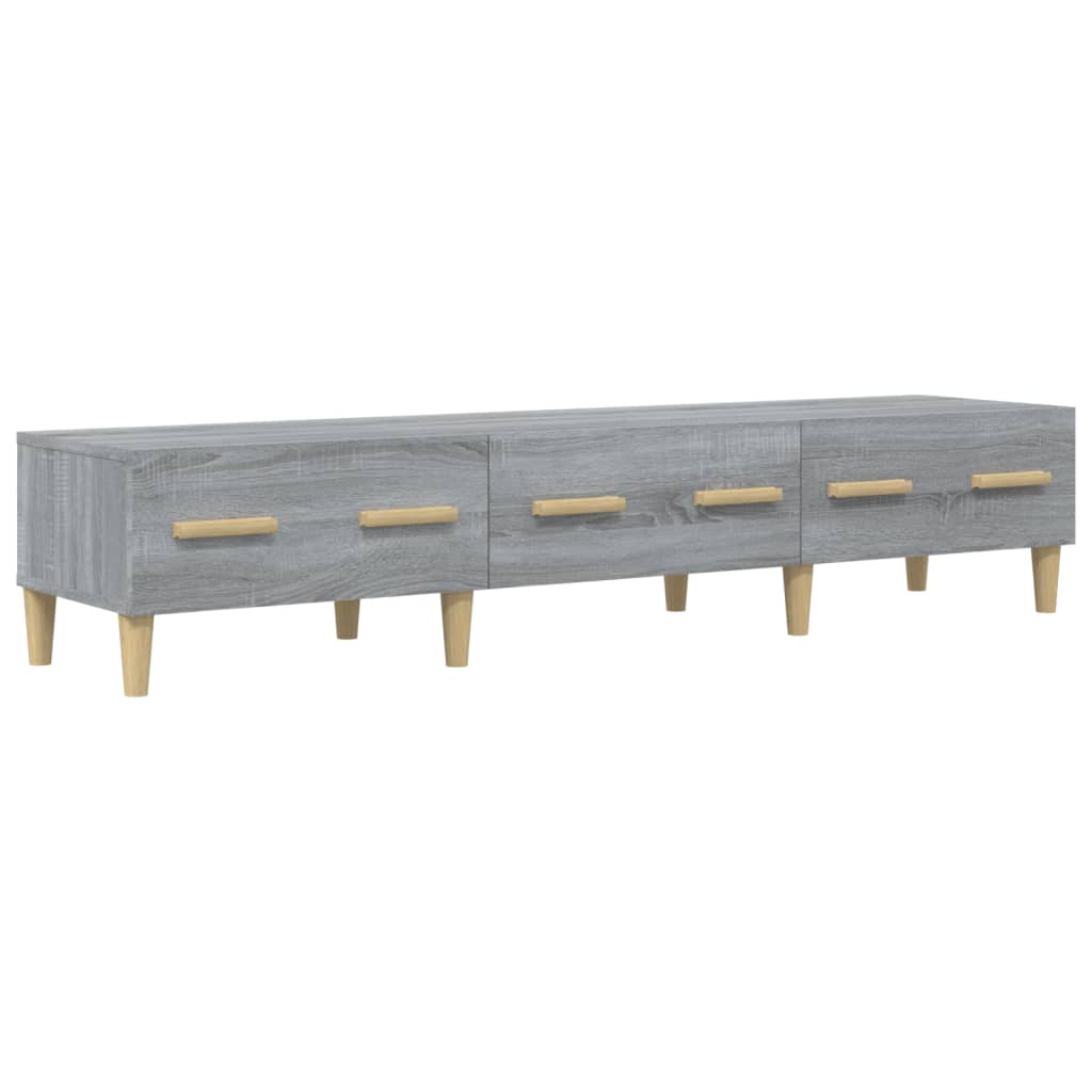 Έπιπλο Τηλεόρασης Γκρι Sonoma 150x34,5x30εκ. Επεξεργασμένο Ξύλο 2