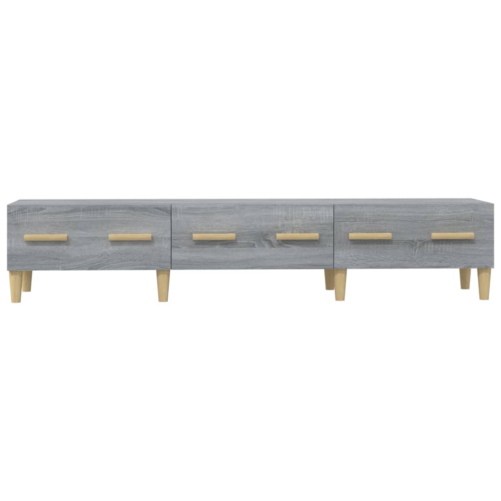 Έπιπλο Τηλεόρασης Γκρι Sonoma 150x34,5x30εκ. Επεξεργασμένο Ξύλο 6