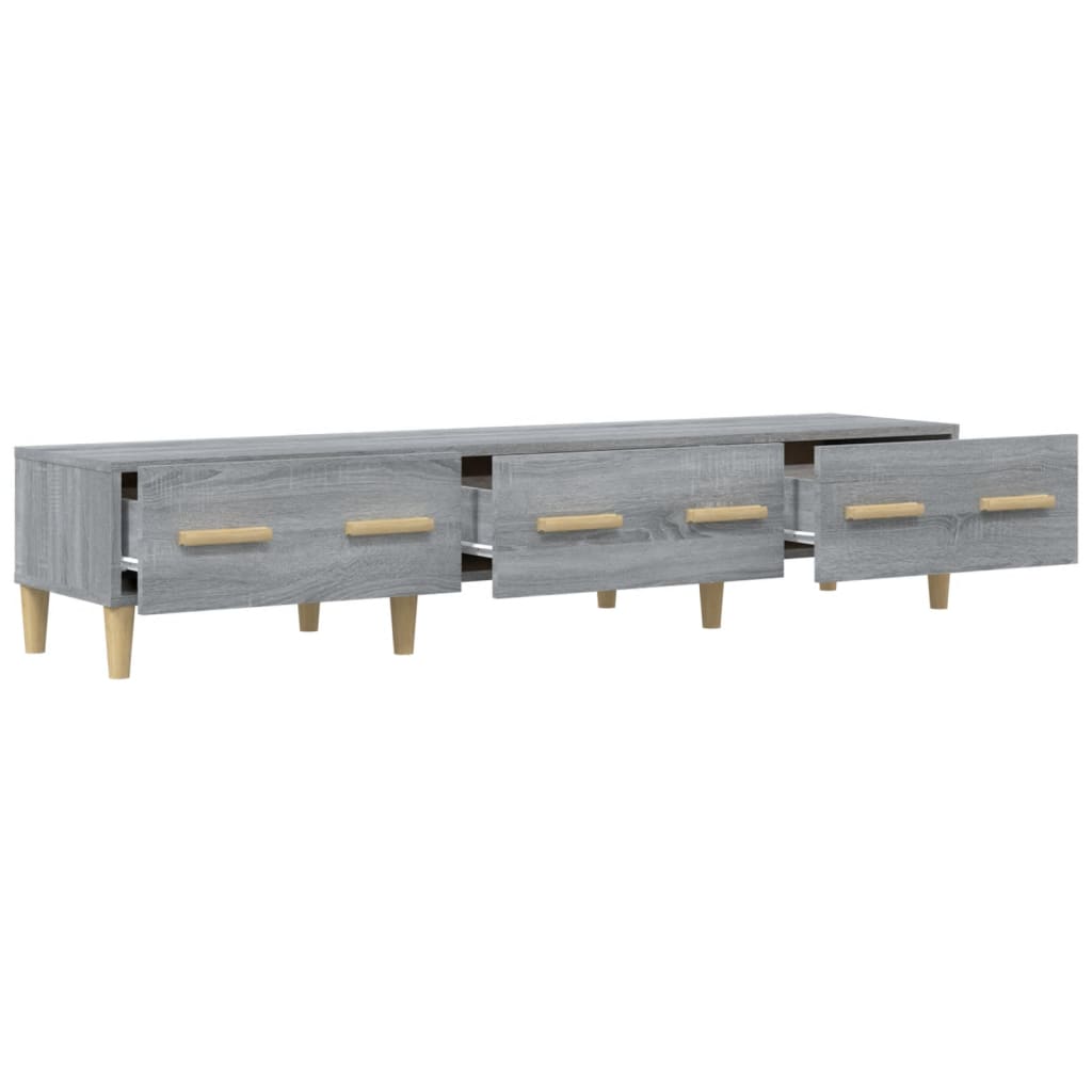 Έπιπλο Τηλεόρασης Γκρι Sonoma 150x34,5x30εκ. Επεξεργασμένο Ξύλο 7