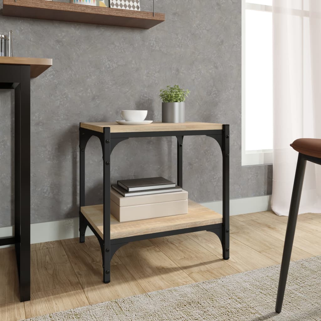 Έπιπλο Τηλεόρασης Sonoma Δρυς 40x33x41 εκ. Επεξ. Ξύλο & Ατσάλι 3