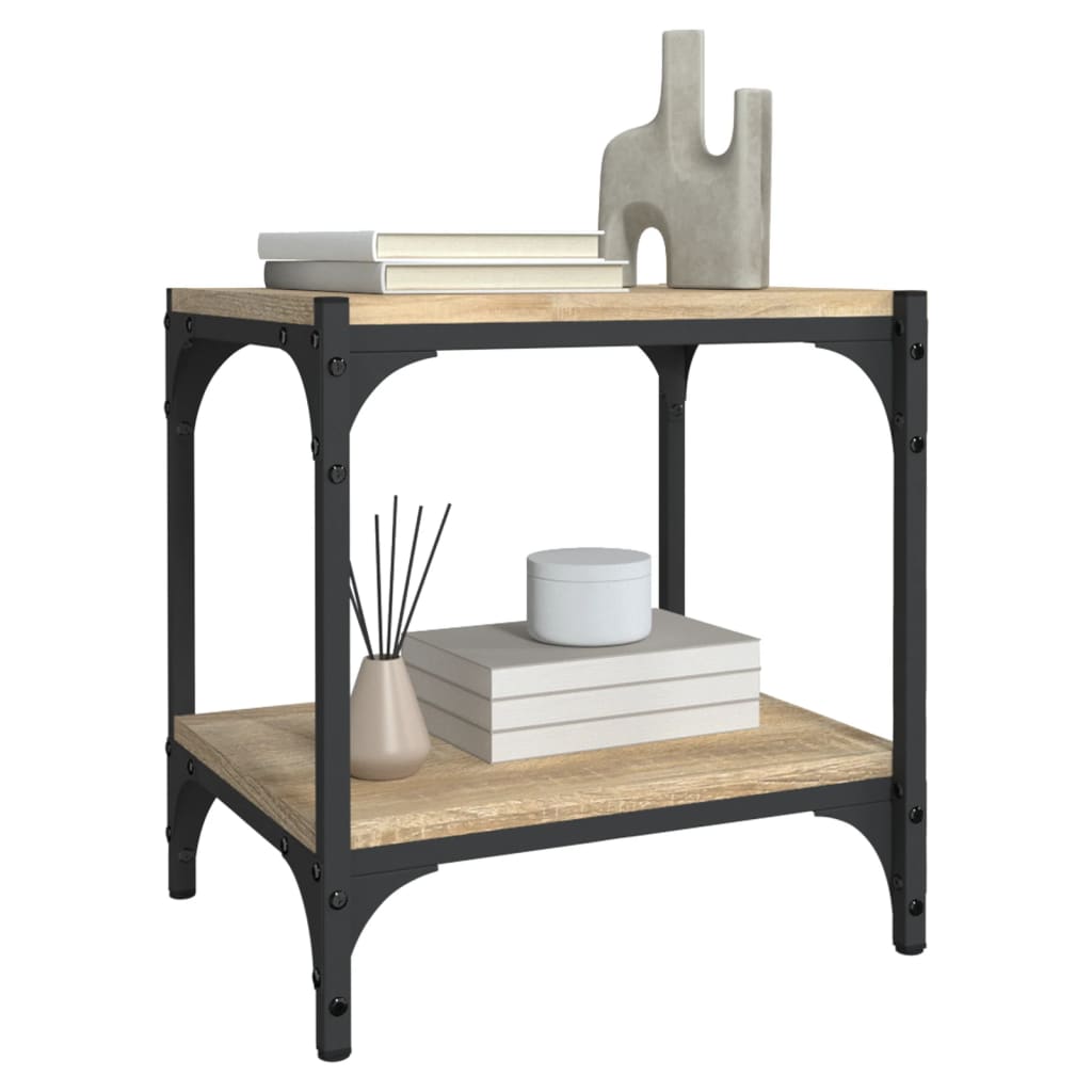 Έπιπλο Τηλεόρασης Sonoma Δρυς 40x33x41 εκ. Επεξ. Ξύλο & Ατσάλι 4