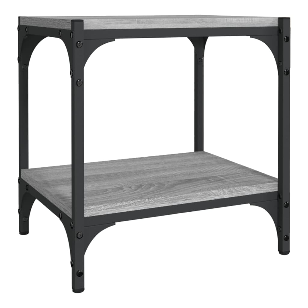 Έπιπλο Τηλεόρασης Γκρι Sonoma 40x33x41 εκ. Επεξ. Ξύλο & Ατσάλι 2