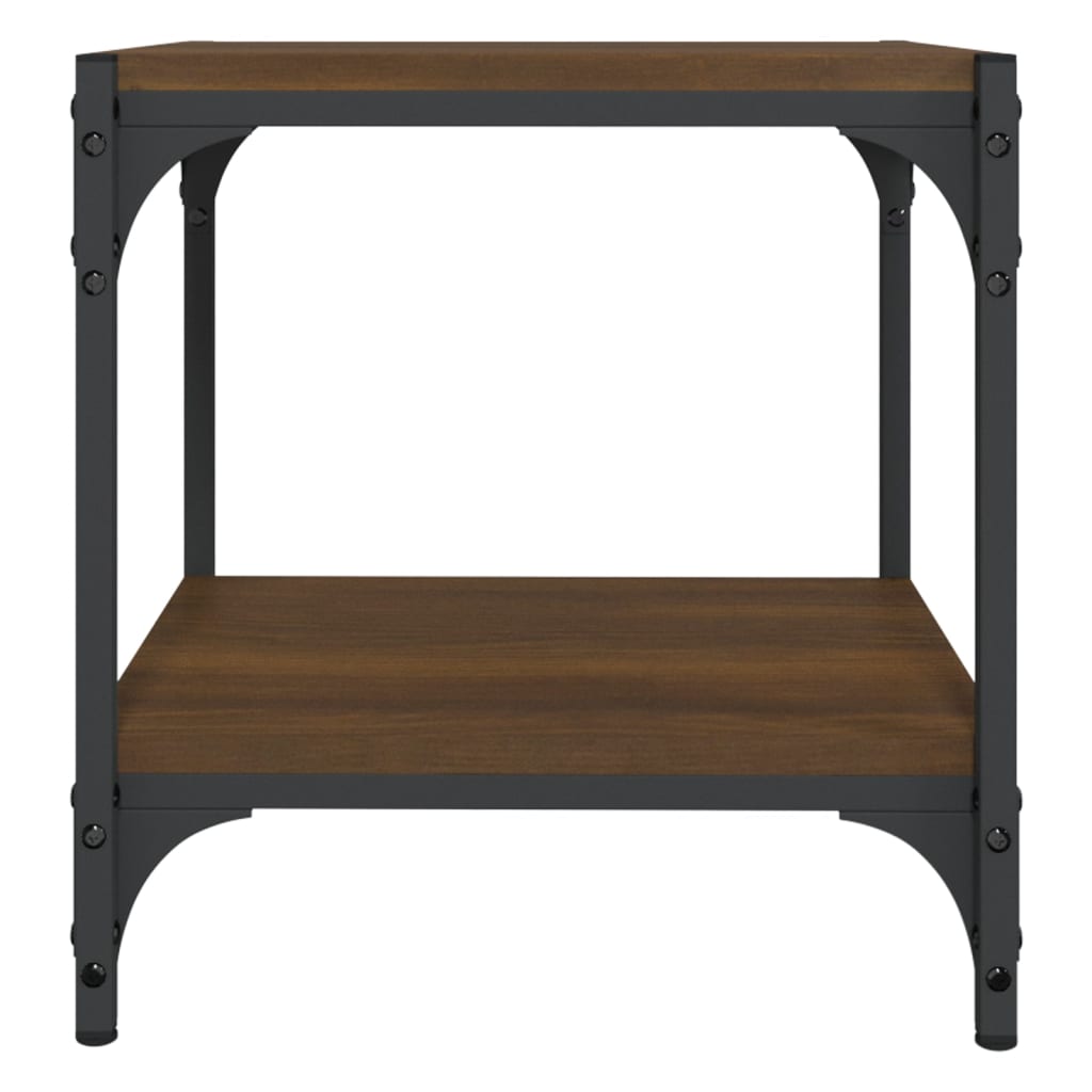 Έπιπλο Τηλεόρασης Καφέ Δρυς 40x33x41 εκ. Επεξ. Ξύλο & Ατσάλι 5