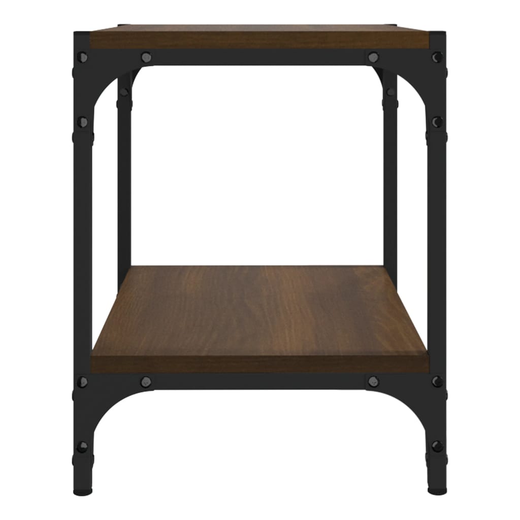 Έπιπλο Τηλεόρασης Καφέ Δρυς 40x33x41 εκ. Επεξ. Ξύλο & Ατσάλι 6