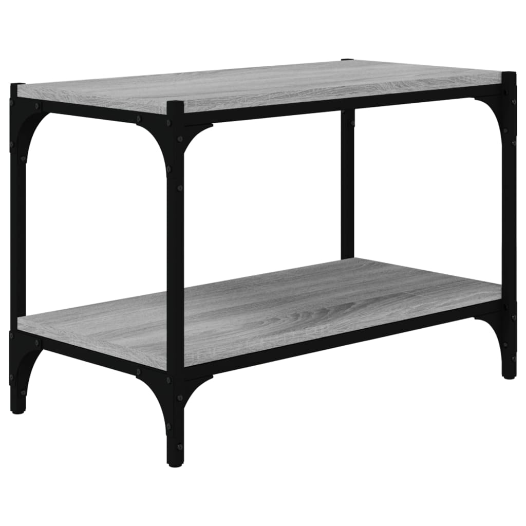 Έπιπλο Τηλεόρασης Γκρι Sonoma 60x33x41 εκ. Επεξ. Ξύλο & Ατσάλι 2