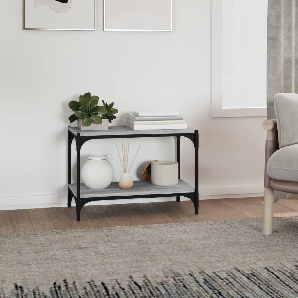 Έπιπλο Τηλεόρασης Γκρι Sonoma 60x33x41 εκ. Επεξ. Ξύλο & Ατσάλι 3