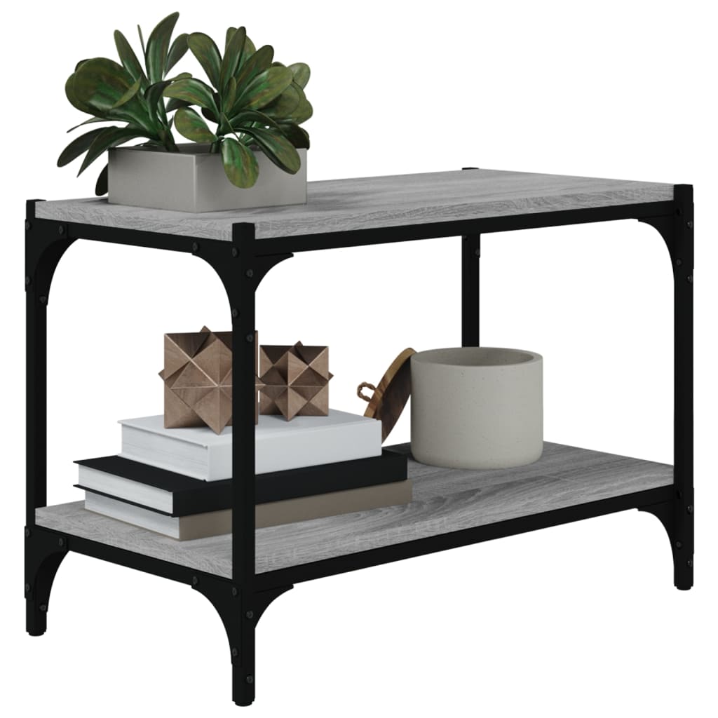 Έπιπλο Τηλεόρασης Γκρι Sonoma 60x33x41 εκ. Επεξ. Ξύλο & Ατσάλι 4