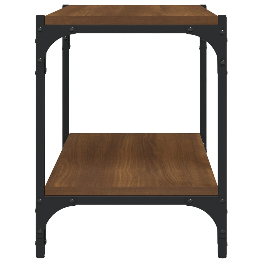 Έπιπλο Τηλεόρασης Καφέ Δρυς 60x33x41 εκ. Επεξ. Ξύλο & Ατσάλι 6
