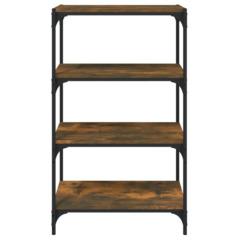 Βιβλιοθήκη Καπνιστή Δρυς 60 x 33 x 100 εκ. Επεξ. Ξύλο & Ατσάλι 5