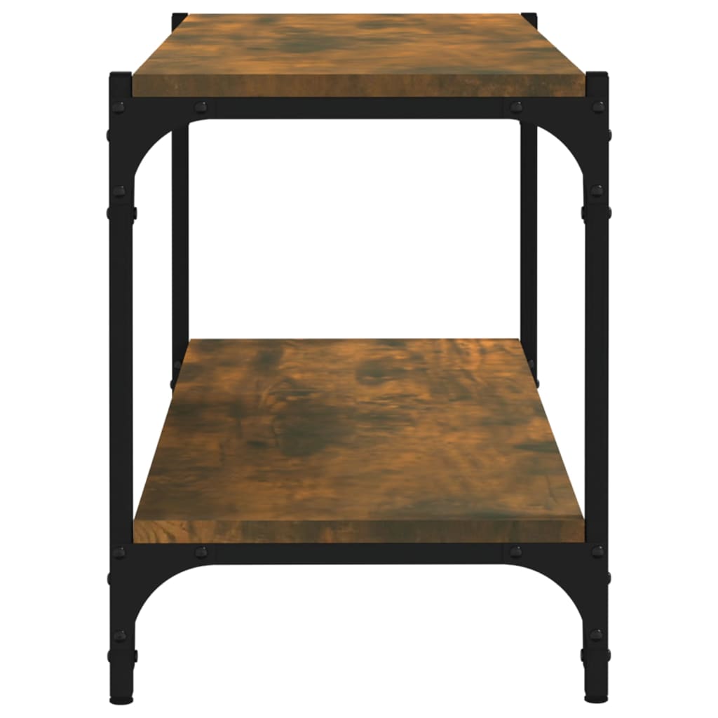 Έπιπλο Τηλεόρασης Καπνιστή Δρυς 80x33x41 εκ Επεξ. Ξύλο & Ατσάλι 6