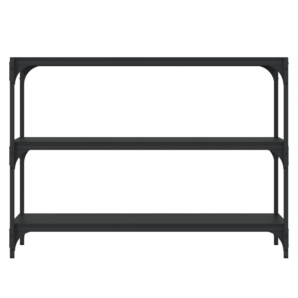 Βιβλιοθήκη Μαύρη 100x33x70,5 εκ. Επεξεργασμένο Ξύλο & Ατσάλι 5