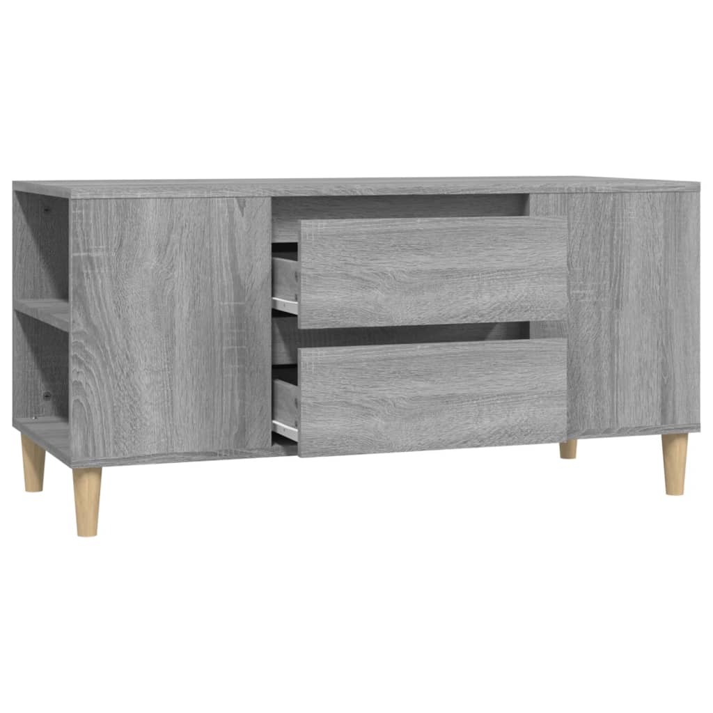 Έπιπλο Τηλεόρασης Γκρι Sonoma 102x44,5x50εκ. Επεξεργασμένο Ξύλο 6