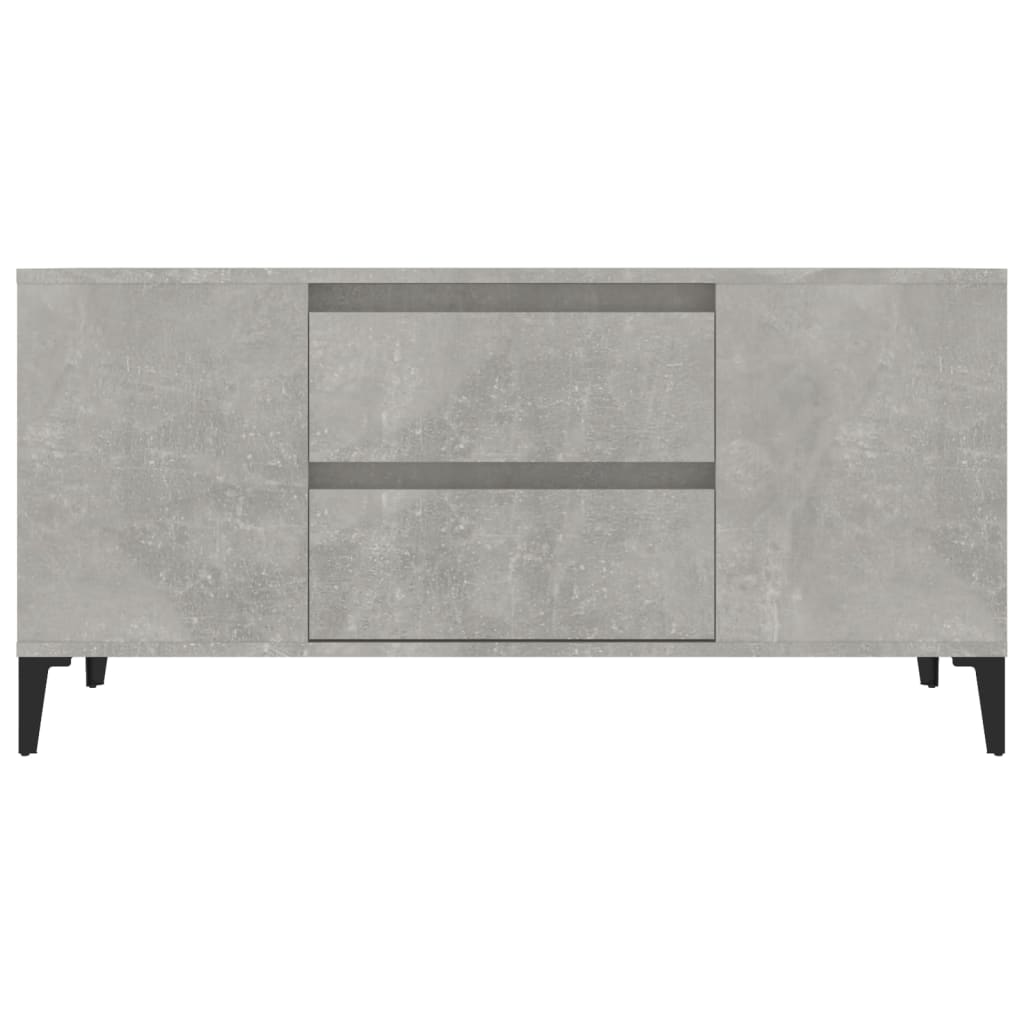 Έπιπλο Τηλεόρασης Γκρι Σκυροδέματος 102x44,5x50 εκ. Επεξ. Ξύλο 6
