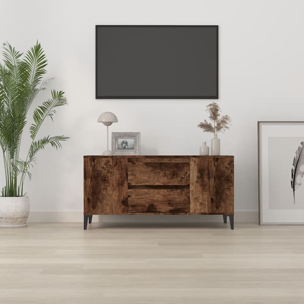 Έπιπλο Τηλεόρασης Καπνιστή Δρυς 102x44,5x50 εκ. Επεξ. Ξύλο 3