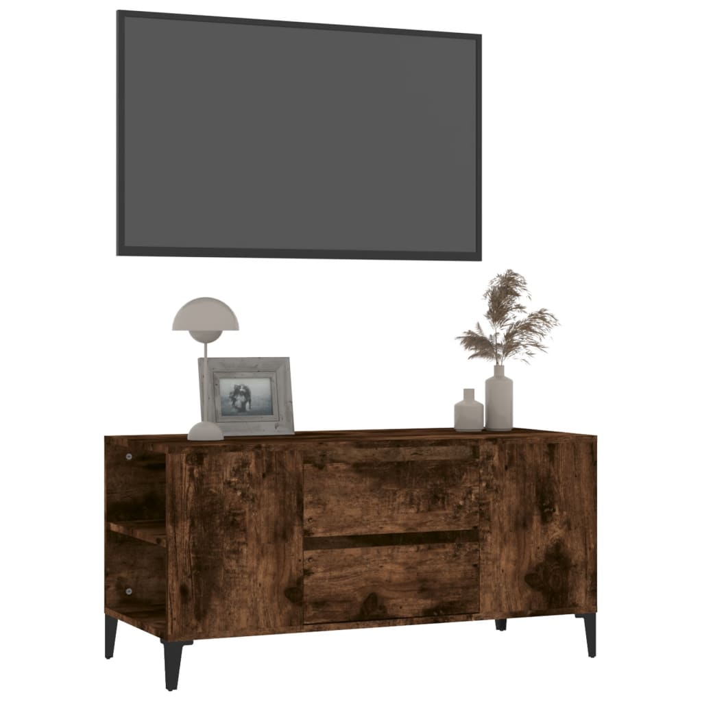 Έπιπλο Τηλεόρασης Καπνιστή Δρυς 102x44,5x50 εκ. Επεξ. Ξύλο 4
