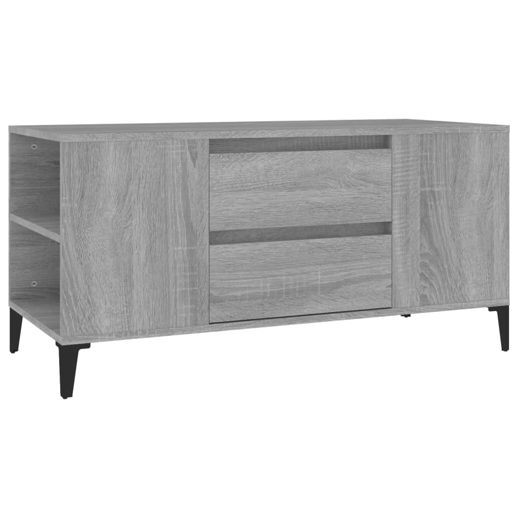 Έπιπλο Τηλεόρασης Γκρι Sonoma 102x44,5x50 εκ. από Επεξεργ. Ξύλο 2