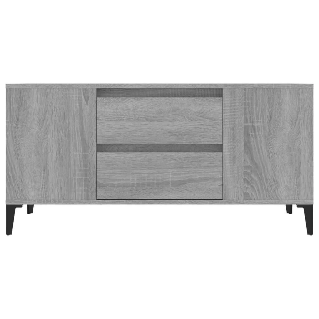 Έπιπλο Τηλεόρασης Γκρι Sonoma 102x44,5x50 εκ. από Επεξεργ. Ξύλο 6