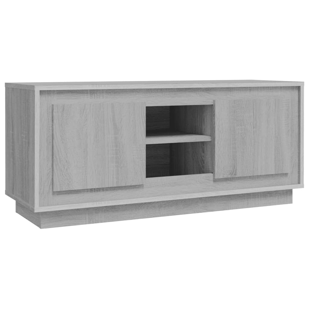 Έπιπλο Τηλεόρασης Γκρι Sonoma 102x35x45 εκ. από Επεξεργ. Ξύλο 2