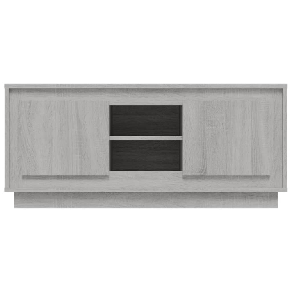 Έπιπλο Τηλεόρασης Γκρι Sonoma 102x35x45 εκ. από Επεξεργ. Ξύλο 6
