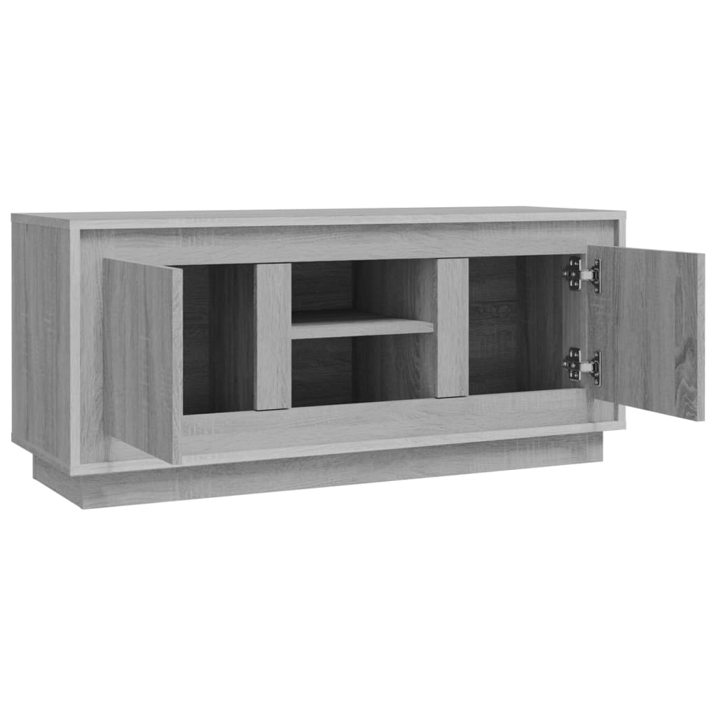 Έπιπλο Τηλεόρασης Γκρι Sonoma 102x35x45 εκ. από Επεξεργ. Ξύλο 7