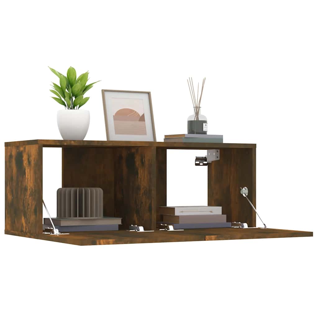 Έπιπλα Τηλεόρασης 2 τεμ. Καπν. Δρυς 80x30x30 εκ Επ. Ξύλο 5