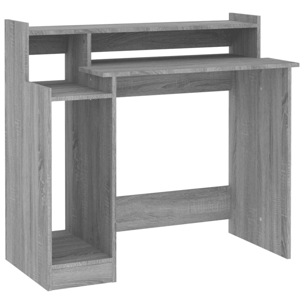 Γραφείο με LED Γκρι Sonoma 97x45x90 εκ. Επεξεργ. Ξύλο 3