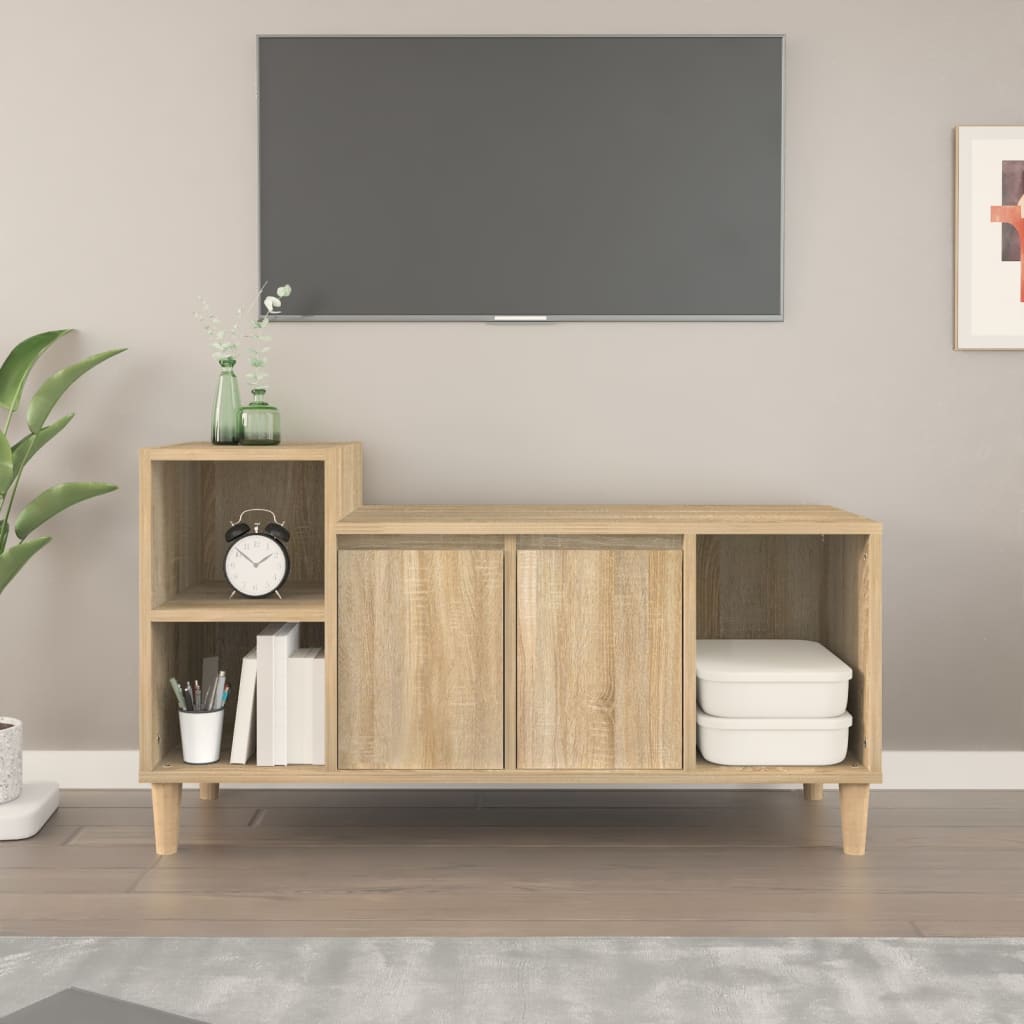 Έπιπλο Τηλεόρασης Sonoma Δρυς 100x35x55 εκ. Επεξ. Ξύλο 1