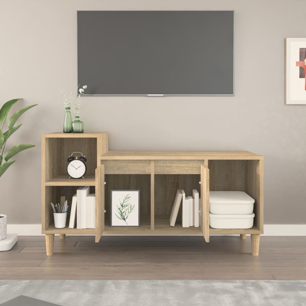 Έπιπλο Τηλεόρασης Sonoma Δρυς 100x35x55 εκ. Επεξ. Ξύλο 3
