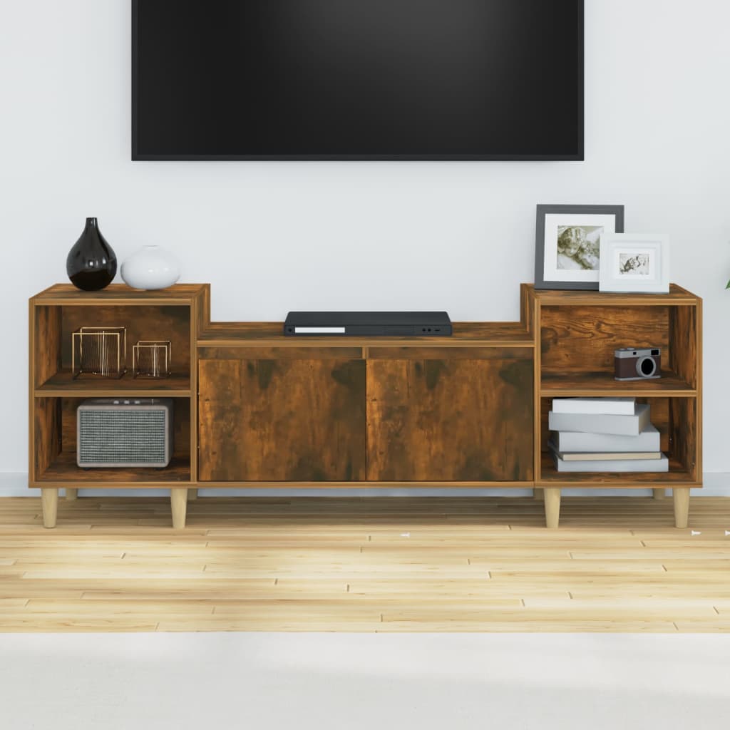 Έπιπλο Τηλεόρασης Καπνιστή Δρυς 160x35x55 εκ. Επεξ. Ξύλο 3
