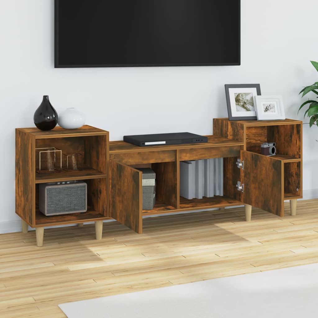 Έπιπλο Τηλεόρασης Καπνιστή Δρυς 160x35x55 εκ. Επεξ. Ξύλο 4