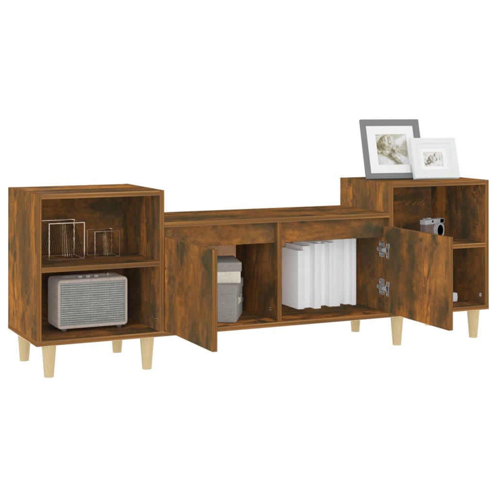 Έπιπλο Τηλεόρασης Καπνιστή Δρυς 160x35x55 εκ. Επεξ. Ξύλο 5