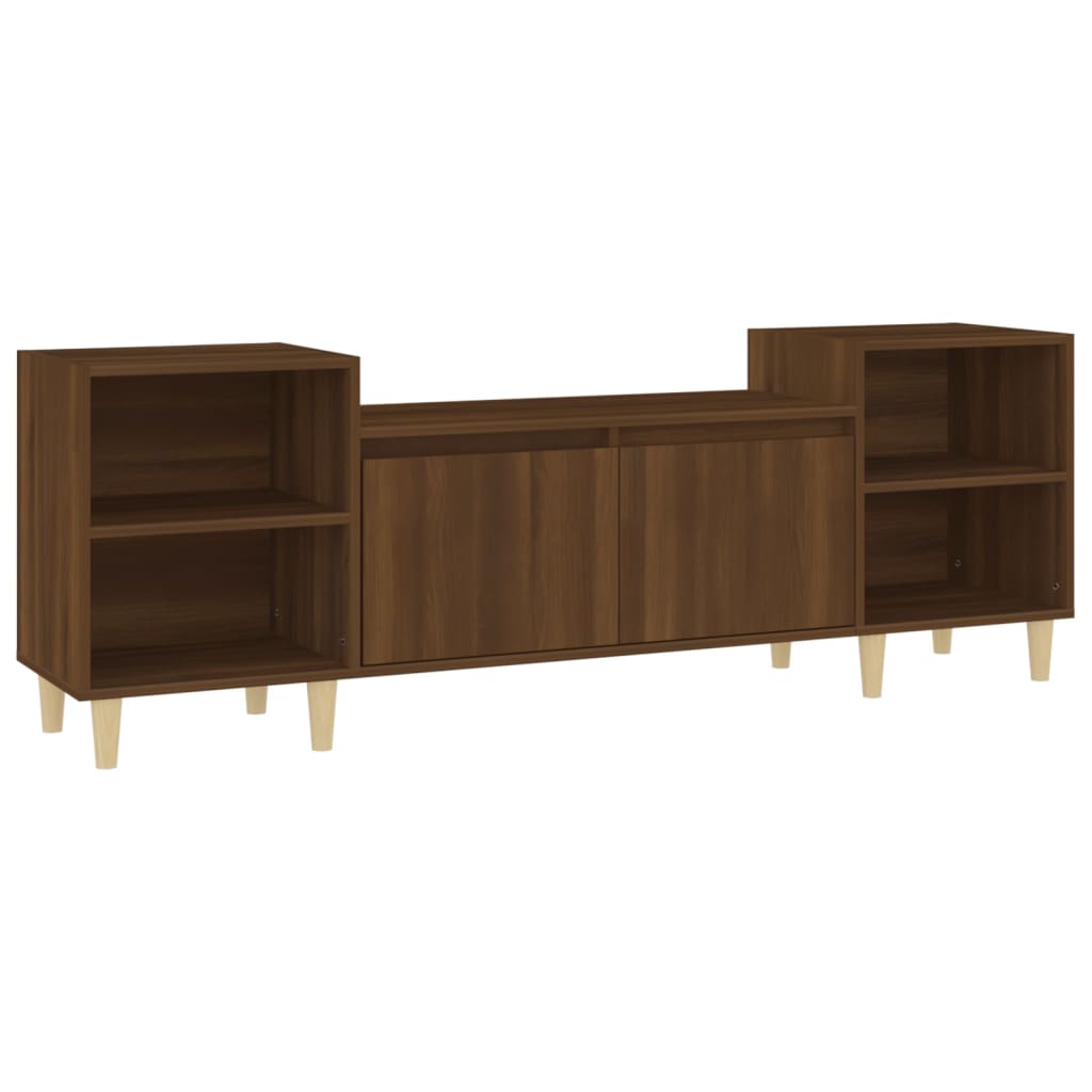 Έπιπλο Τηλεόρασης Καφέ Δρυς 160x35x55 εκ. Επεξεργασμένο Ξύλο 2