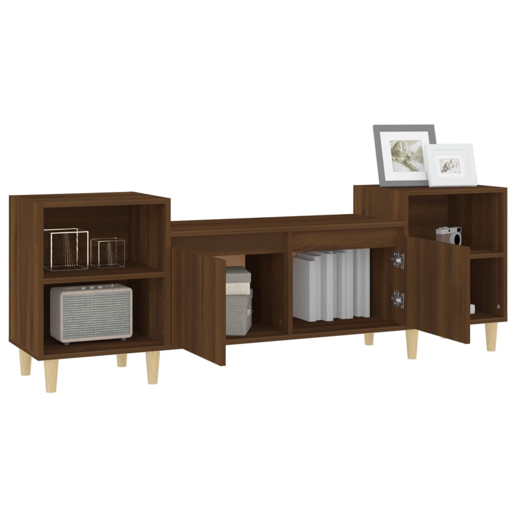 Έπιπλο Τηλεόρασης Καφέ Δρυς 160x35x55 εκ. Επεξεργασμένο Ξύλο 5