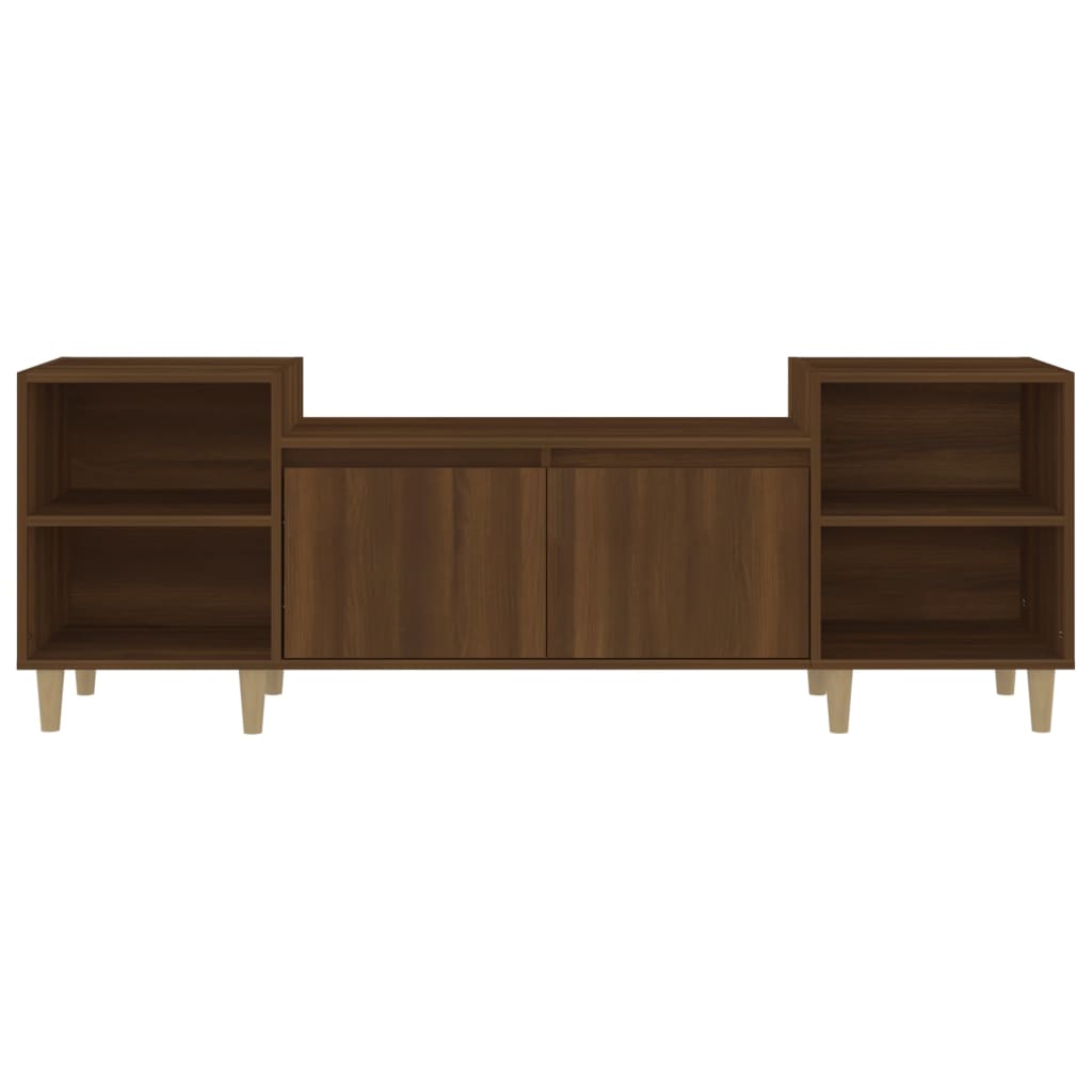 Έπιπλο Τηλεόρασης Καφέ Δρυς 160x35x55 εκ. Επεξεργασμένο Ξύλο 6