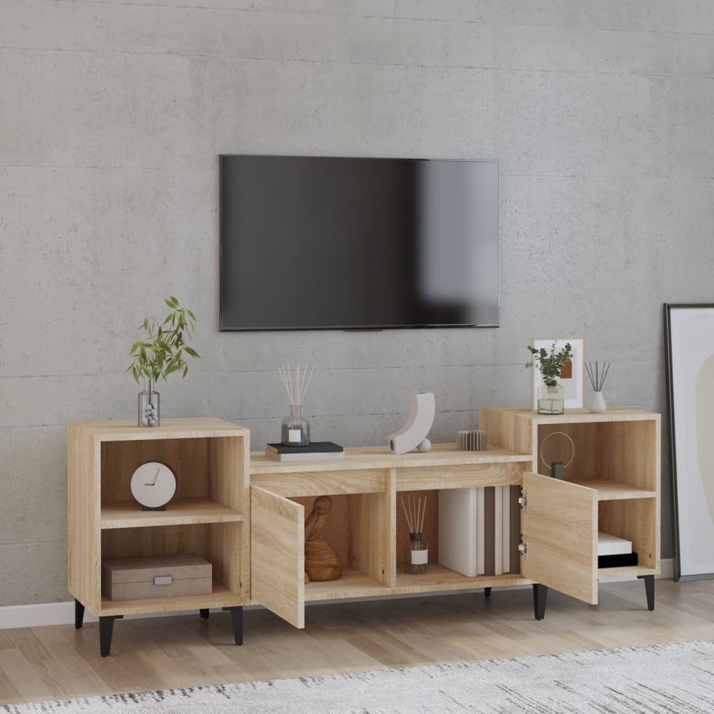 Έπιπλο Τηλεόρασης Sonoma Δρυς 160x35x55 εκ. Επεξ. Ξύλο 3