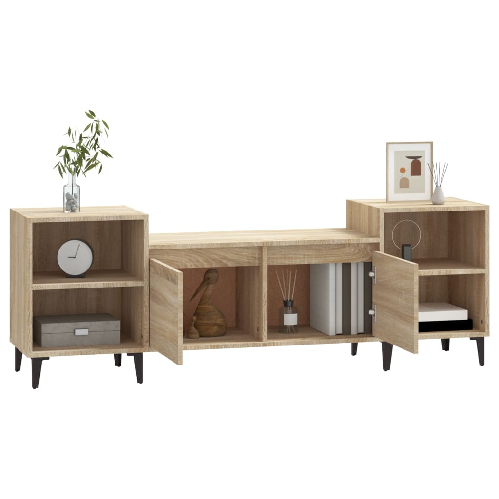 Έπιπλο Τηλεόρασης Sonoma Δρυς 160x35x55 εκ. Επεξ. Ξύλο 4